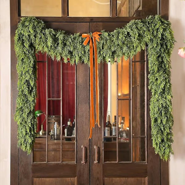 🔥🎄2025 New Release 57% OFF - 🎄2025 Christmas Artificial Cypress Leaf Vine Wreath🎅
