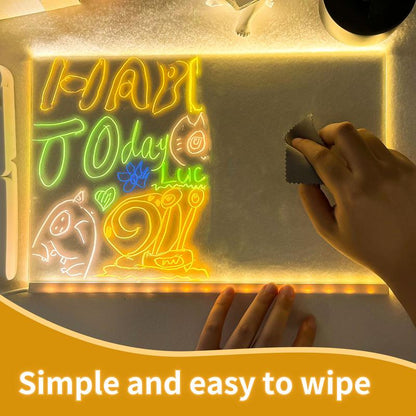 🎁QIAWI Creative Rewritable Acrylic LED Message Board 🎨