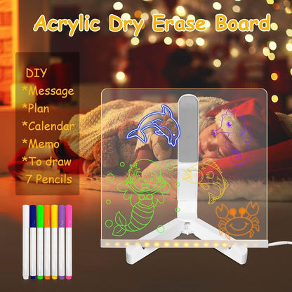 🎁QIAWI Creative Rewritable Acrylic LED Message Board 🎨