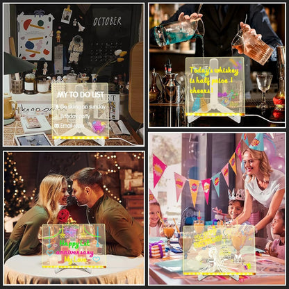 🎁QIAWI Creative Rewritable Acrylic LED Message Board 🎨