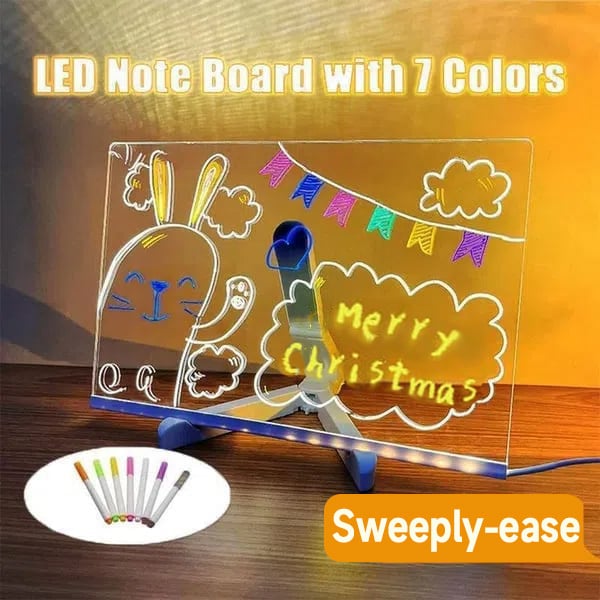 🎁QIAWI Creative Rewritable Acrylic LED Message Board 🎨