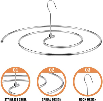 🎉Buy 1 Get 1 Free🎁 Spiral Multifunctional Clothes Hanger for Home & Outdoors – Dries Sheets, Duvets, Quilts, and Bedspreads Easily