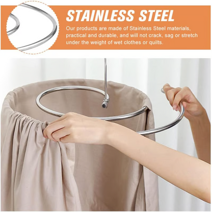 🎉Buy 1 Get 1 Free🎁 Spiral Multifunctional Clothes Hanger for Home & Outdoors – Dries Sheets, Duvets, Quilts, and Bedspreads Easily