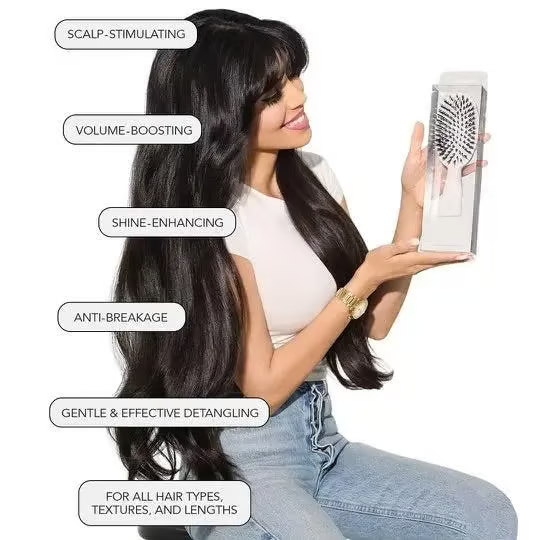 🔥LAST DAY 49% OFF🔥 THE QIAWI Brush – Viral World-Famous 6x Sold Out Paddle Brush - Smoother, Stronger, Shinier Hair - Boar Bristle Brush with Nylon Bristles and Microsphere Massaging Tips