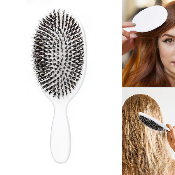 🔥LAST DAY 49% OFF🔥 THE QIAWI Brush – Viral World-Famous 6x Sold Out Paddle Brush - Smoother, Stronger, Shinier Hair - Boar Bristle Brush with Nylon Bristles and Microsphere Massaging Tips