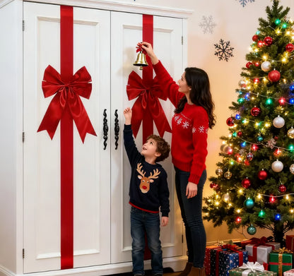 💕Hot sale 49% OFF💖🎄 Christmas Cabinet Ribbons Bows Decorations