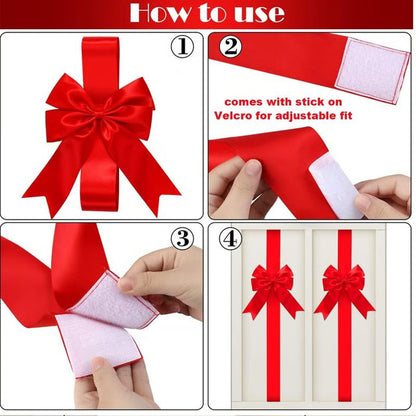 💕Hot sale 49% OFF💖🎄 Christmas Cabinet Ribbons Bows Decorations