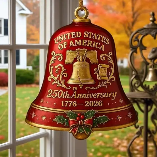 🔥QIAWI United States 250th Anniversary Bell Ornament