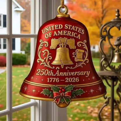 🔥QIAWI United States 250th Anniversary Bell Ornament