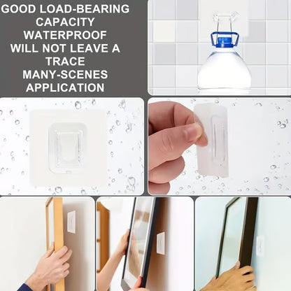 🔥HOT SALE 50% OFF - 🎁 Transparent Double-sided Adhesive Wall Hooks