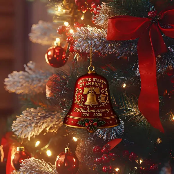 🔥QIAWI United States 250th Anniversary Bell Ornament