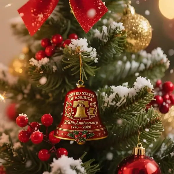 🔥QIAWI United States 250th Anniversary Bell Ornament