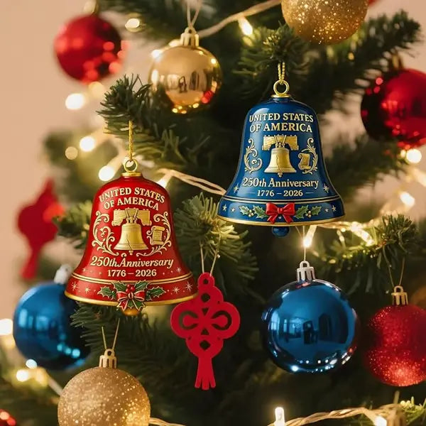 🔥QIAWI United States 250th Anniversary Bell Ornament