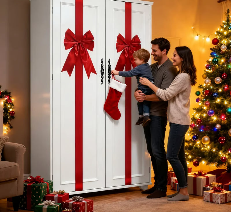 💕Hot sale 49% OFF💖🎄 Christmas Cabinet Ribbons Bows Decorations