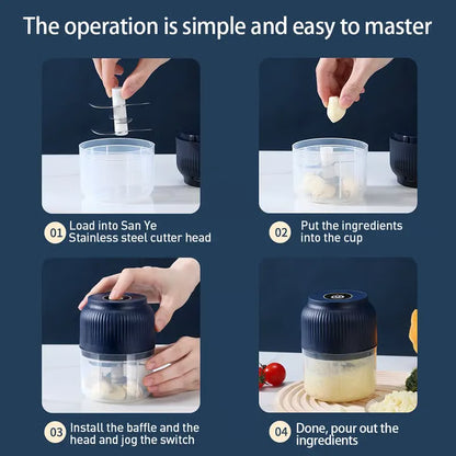 🔥HOT SALE 50% OFF - ✨Electric Garlic Chopper,Mini Portable Veggie Chopper