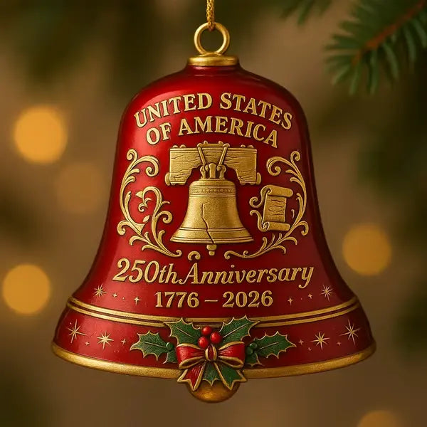 🔥QIAWI United States 250th Anniversary Bell Ornament