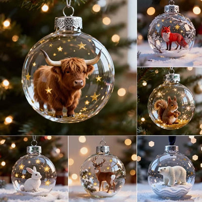 QIAWI 2026 Wildlife Wonders Collection Crystal Glass Ornament