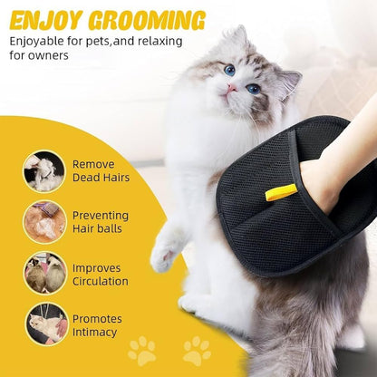 QIAWI  Static Pet Hair Removal Gloves Brush