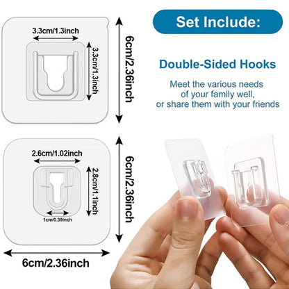 🔥HOT SALE 50% OFF - 🎁 Transparent Double-sided Adhesive Wall Hooks
