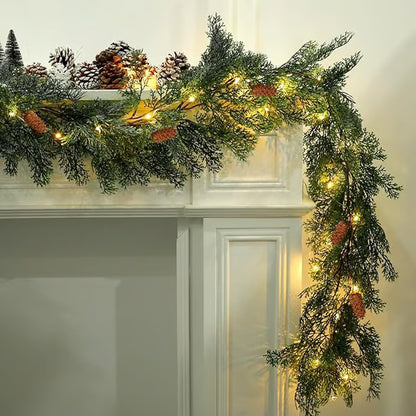🔥🎄2025 New Release 57% OFF - 🎄2025 Christmas Artificial Cypress Leaf Vine Wreath🎅