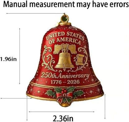 🔥QIAWI United States 250th Anniversary Bell Ornament