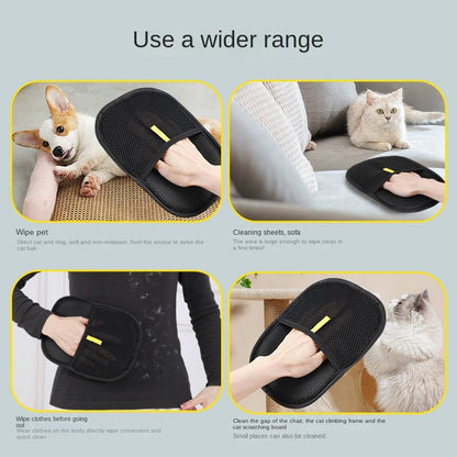 QIAWI  Static Pet Hair Removal Gloves Brush