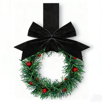 Red Berry Wreath - Black