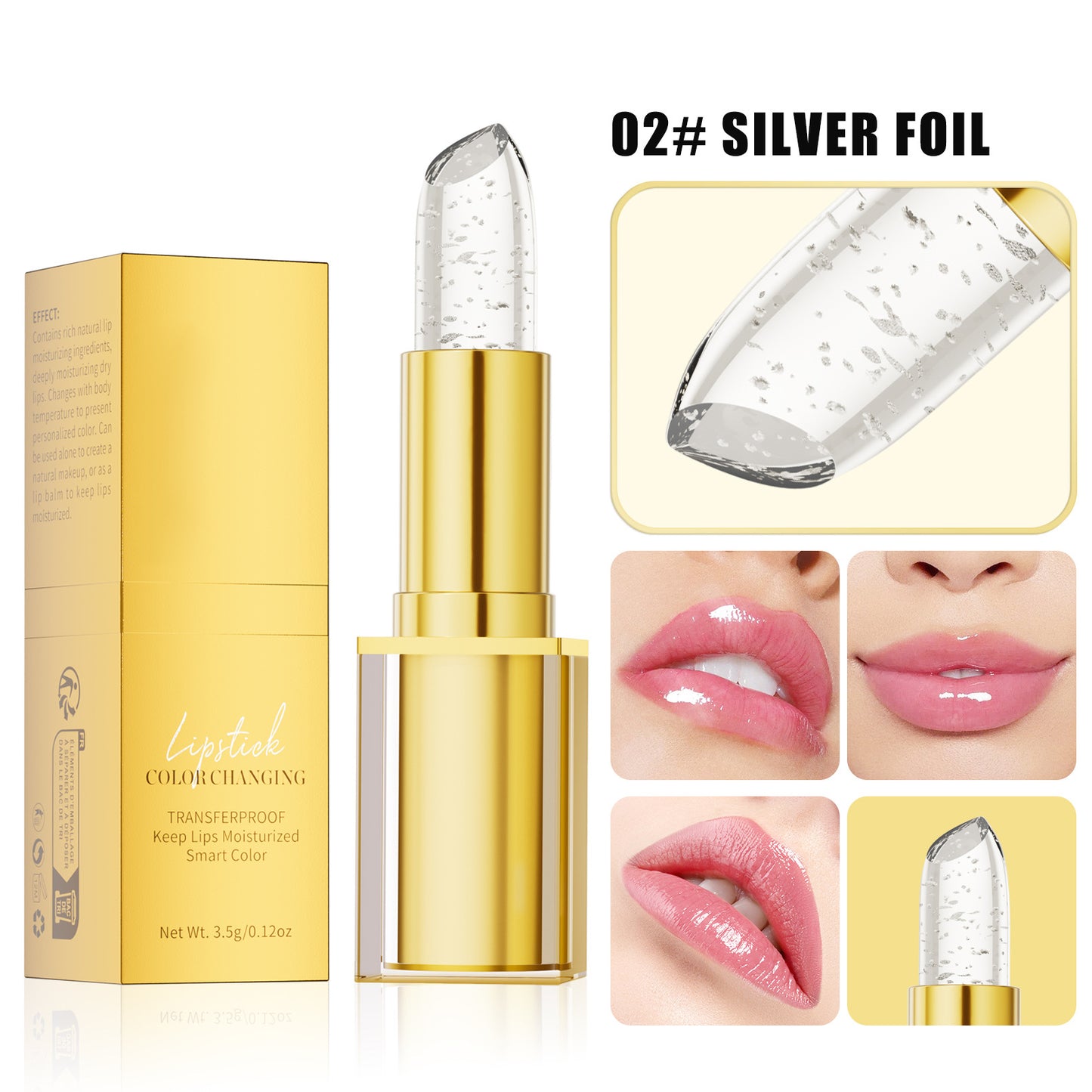 🔥Final 1 Day: 50%OFF - 🎁Transferproof Color-Changing Lipstick💄CrystalClear Color Alchemy 💋 Auto-Tints on Contact!