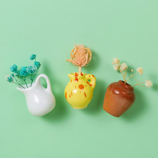 🌸Cute Plant Ceramic Vase Fridge Magnets