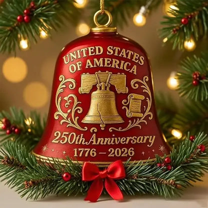 🔥QIAWI United States 250th Anniversary Bell Ornament