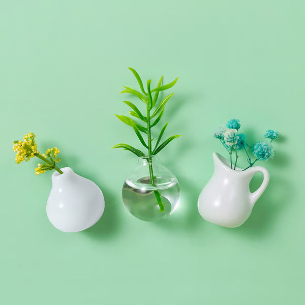 🌸Cute Plant Ceramic Vase Fridge Magnets
