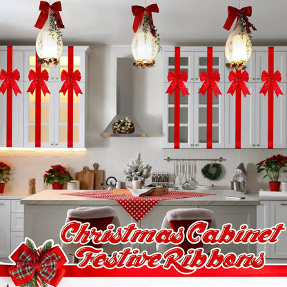 💕Hot sale 49% OFF💖🎄 Christmas Cabinet Ribbons Bows Decorations