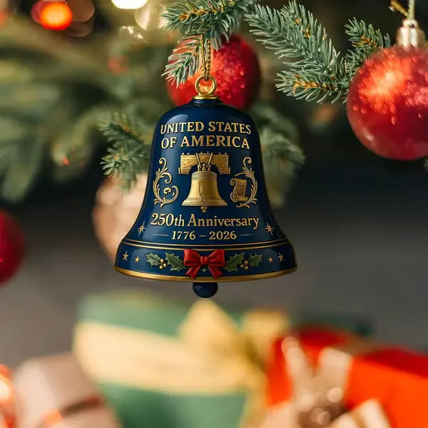 🔥QIAWI United States 250th Anniversary Bell Ornament