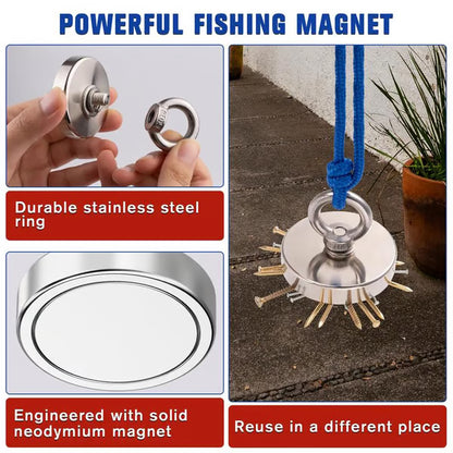 🔥HOT SALE 50% OFF - 🔥 Fishing Magnet: Super Strong Neodymium Magnet for Epic Treasure Hunting 🧲