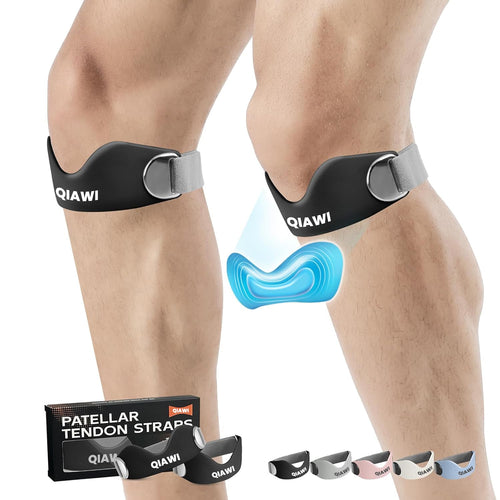 QIAWI™Patellar Support Strap For Knee Pain and Tendonitis (2 Straps Included)