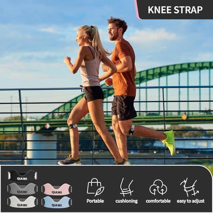 QIAWI™Patellar Support Strap For Knee Pain and Tendonitis (2 Straps Included)
