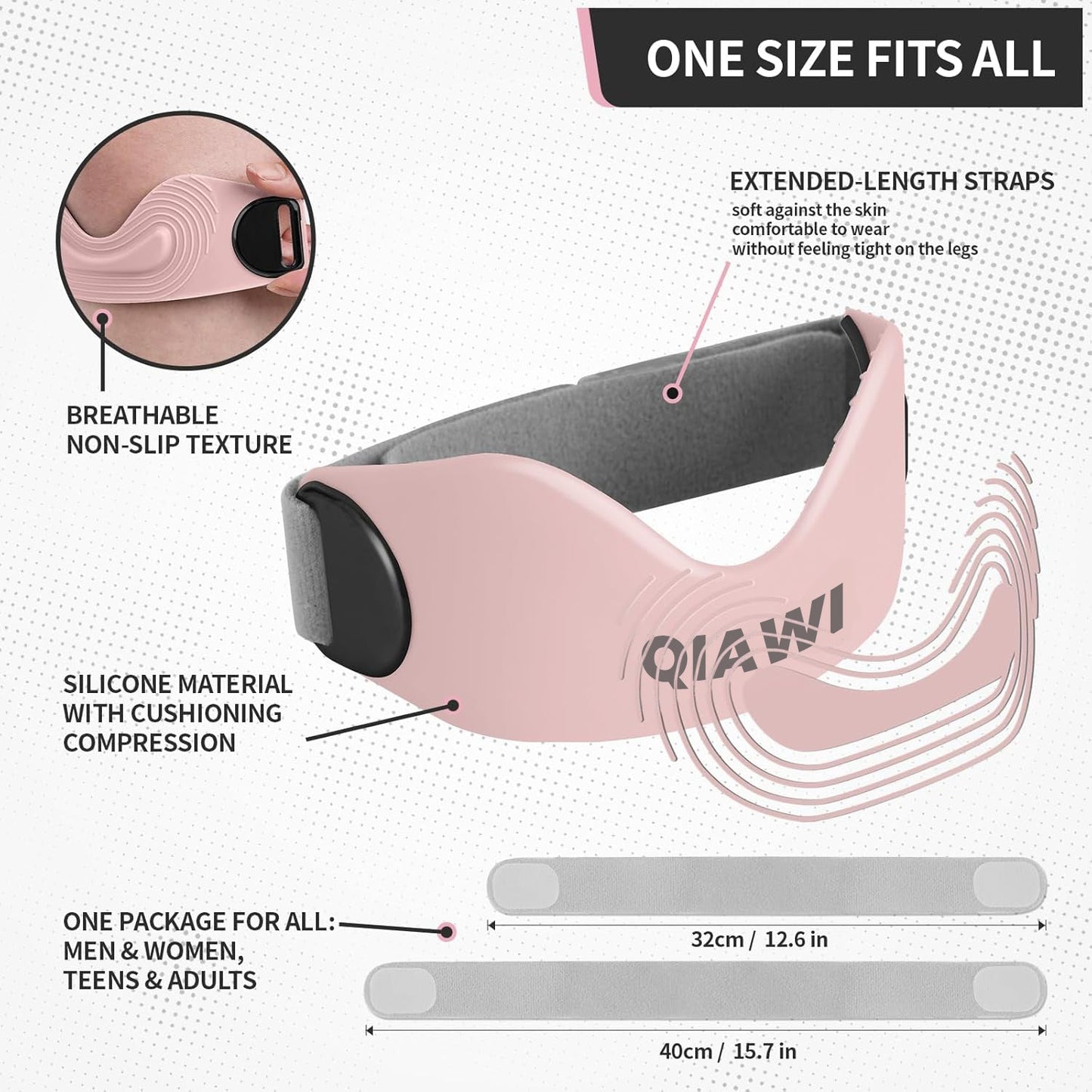 QIAWI™Patellar Support Strap For Knee Pain and Tendonitis (2 Straps Included)