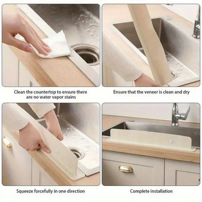 Sink Splash Guard – Waterproof Silicone Faucet Mat | Keep Countertops Dry & Clean