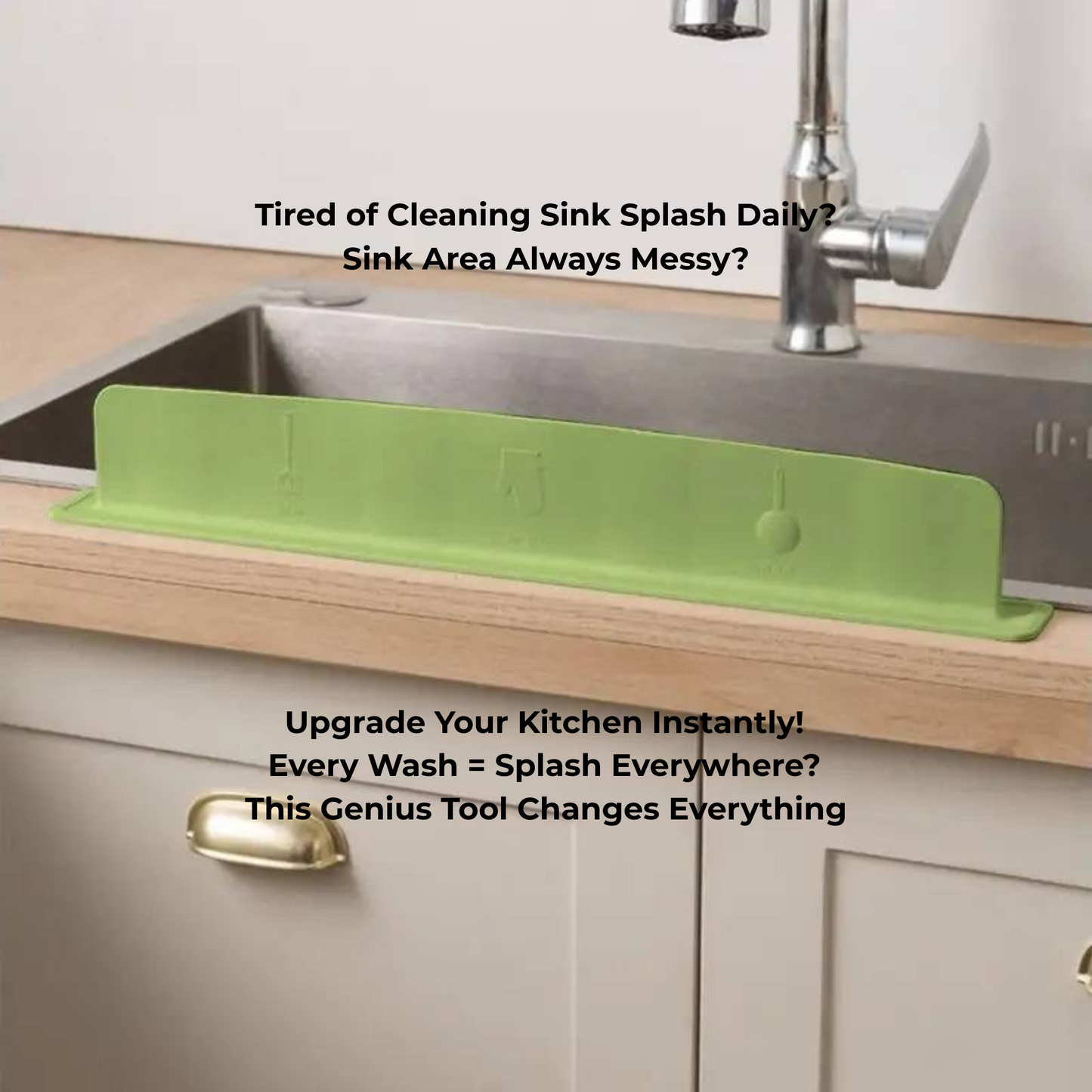 Sink Splash Guard – Waterproof Silicone Faucet Mat | Keep Countertops Dry & Clean