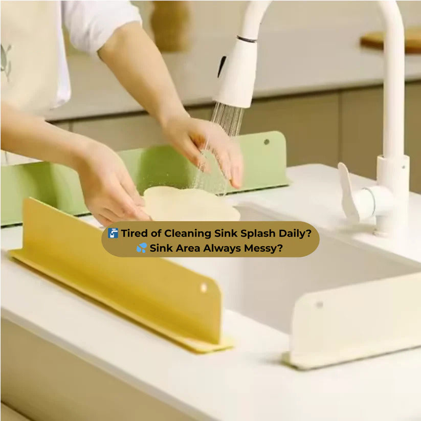 Sink Splash Guard – Waterproof Silicone Faucet Mat | Keep Countertops Dry & Clean